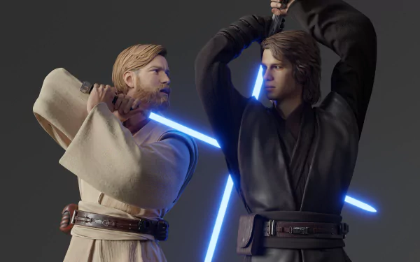  Obi-Wan Kenobi VS Anakin Skywalker by Fakemophead
