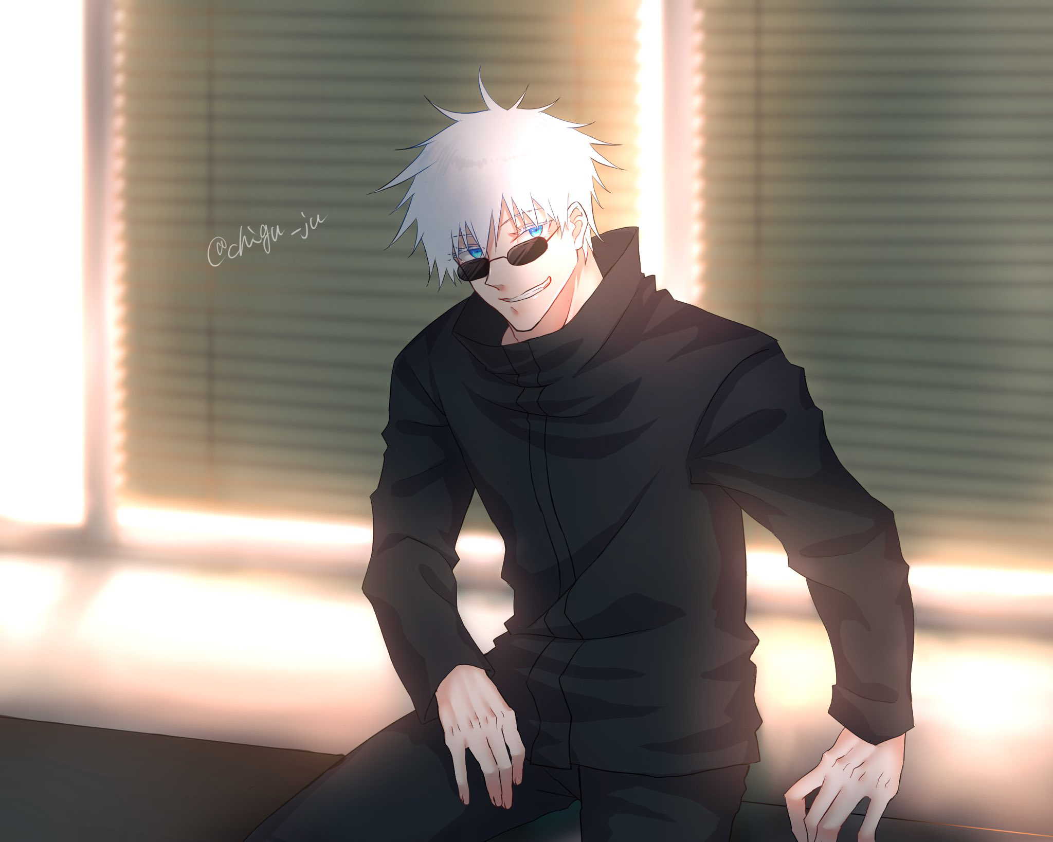 Wallpaper Satoru Gojo, Blue Eyes, Jujutsu Kaisen