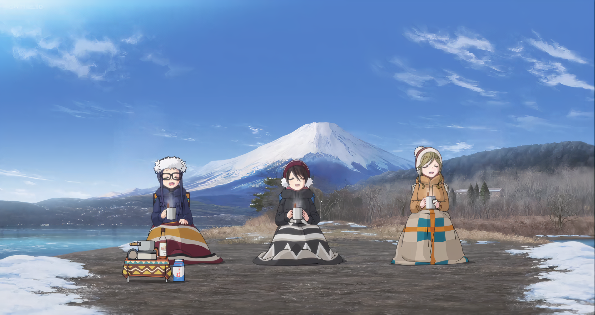 Download Ena Saitou Chiaki Oogaki Aoi Inuyama Anime Laid-Back Camp HD Wallpaper