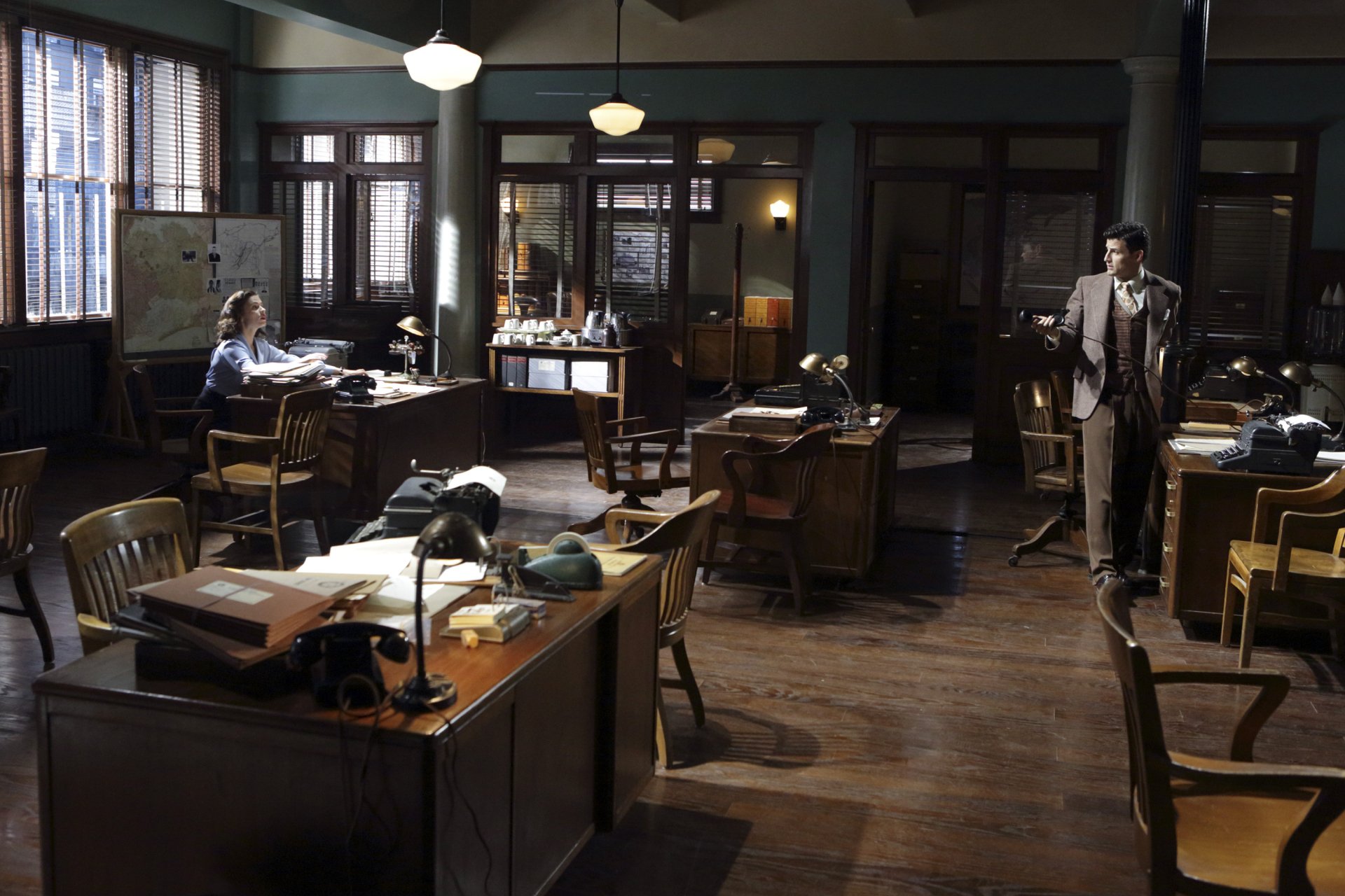 Download Enver Gjokaj Daniel Sousa Hayley Atwell Peggy Carter TV Show Agent Carter HD Wallpaper