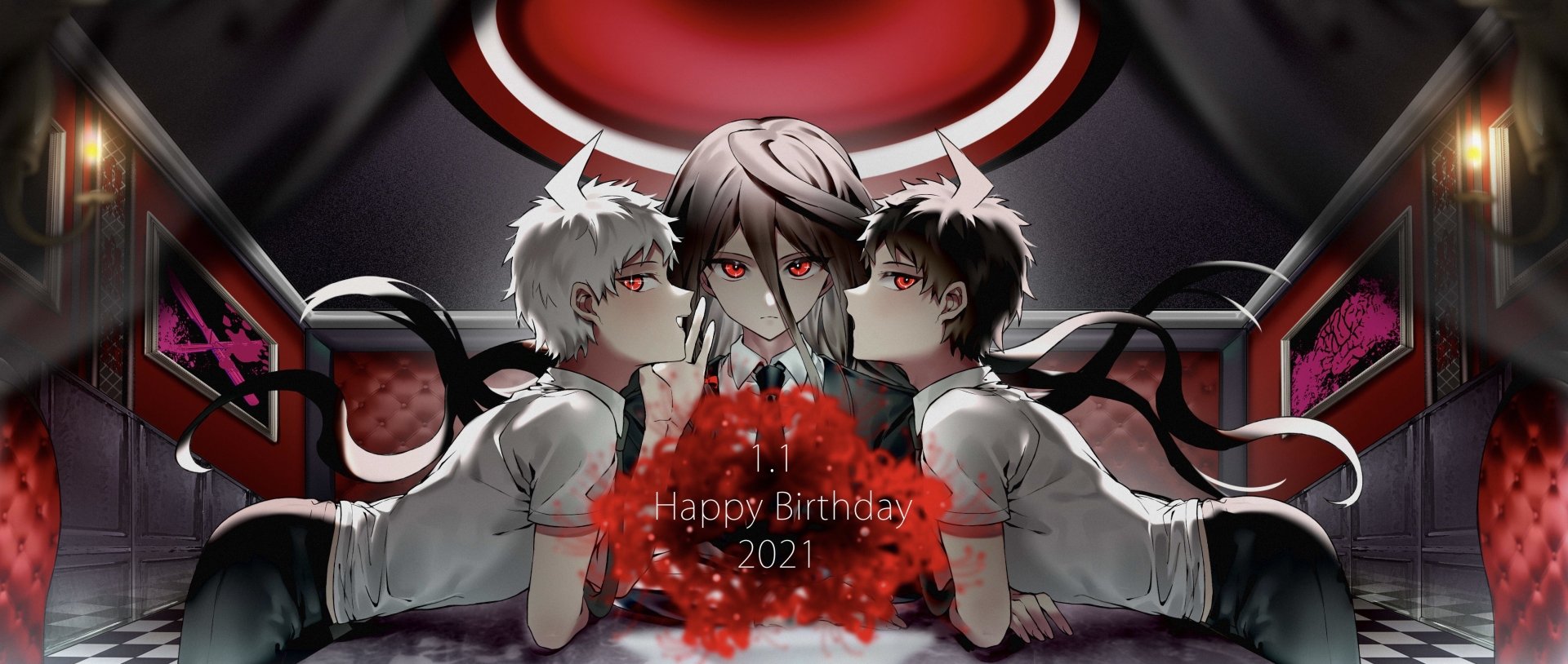 Download Izuru Kamukura Hajime Hinata Anime Danganronpa HD Wallpaper