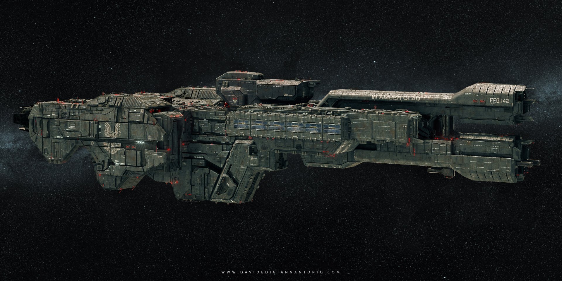 Download Sci Fi Spaceship 4k Ultra HD Wallpaper by Davide Di Giannantonio