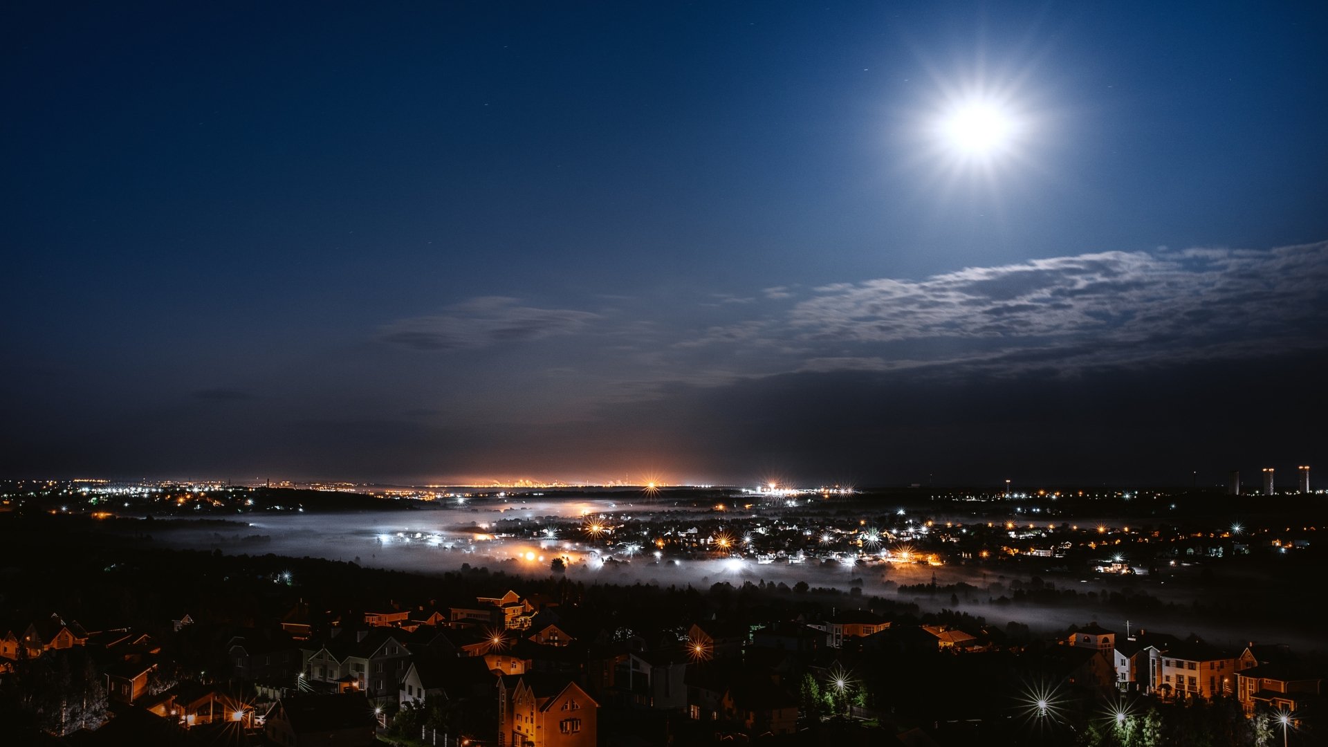 Ночной вид Нижний Новгород панорама