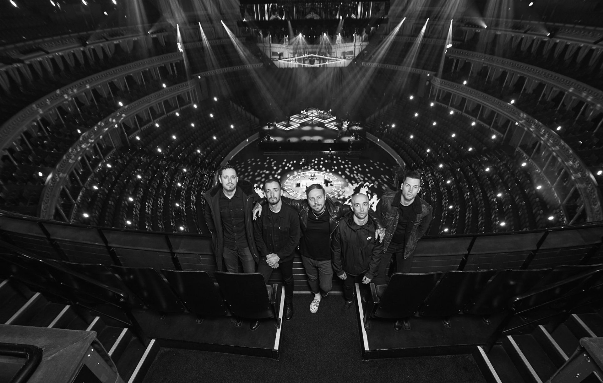 Architects Band Monochrome Concert Hall Wallpaper