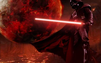 Funny Darth Vader Smoking a Red Lightsaber — 2K Quad HD Wallpaper |  2560x1600