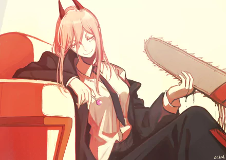 Power (Chainsaw Man) Denji (Chainsaw Man) Anime Chainsaw Man HD Desktop Wallpaper | Background Image