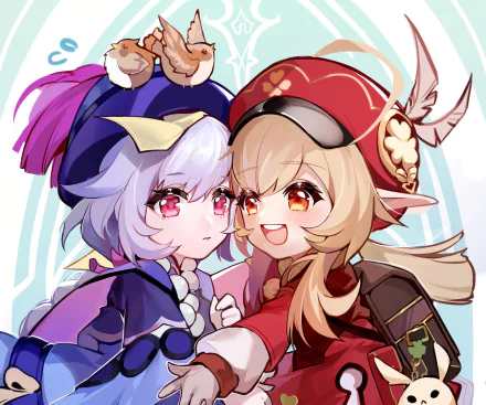 Qiqi (Genshin Impact) Klee (Genshin Impact) video game Genshin Impact HD Desktop Wallpaper | Background Image