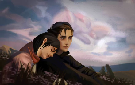 Mikasa Ackerman Eren Yeager Anime Attack on Titan Eren & Mikasa HD Desktop Wallpaper | Background Image