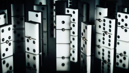 reflection man made dominos HD Desktop Wallpaper | Background Image