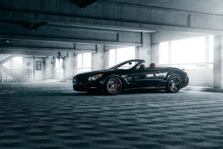 cabriolet black car car Mercedes-Benz vehicle Mercedes-Benz SL-Class HD Desktop Wallpaper | Background Image