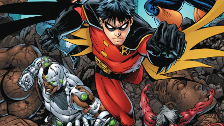 Kid Devil (DC Comics) DC Comics Robin (DC Comics) Tim Drake Cyborg (DC Comics) Comic Teen Titans HD Desktop Wallpaper | Background Image