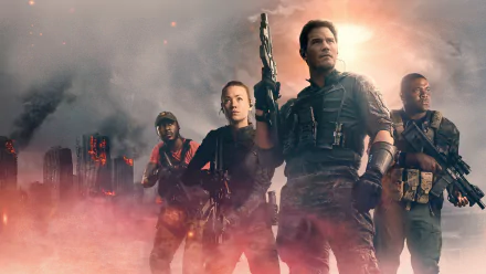 Sam Richardson Edwin Hodge Yvonne Strahovski Chris Pratt movie The Tomorrow War HD Desktop Wallpaper | Background Image