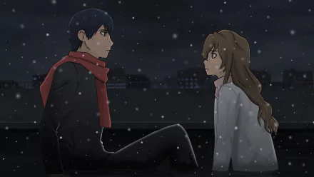 long hair blue hair Ryuuji Takasu brown hair Taiga Aisaka Anime Toradora! HD Desktop Wallpaper | Background Image