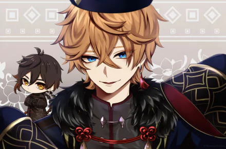 Zhongli (Genshin Impact) Tartaglia Childe (Genshin Impact) video game Genshin Impact HD Desktop Wallpaper | Background Image