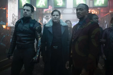 Baron Zemo Sam Wilson Anthony Mackie Sebastian Stan Bucky Barnes TV Show The Falcon and the Winter Soldier HD Desktop Wallpaper | Background Image