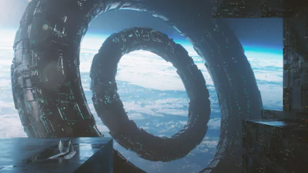 Sci Fi space station HD Desktop Wallpaper | Background Image