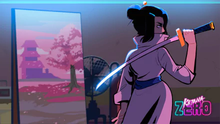 video game Katana Zero HD Desktop Wallpaper | Background Image