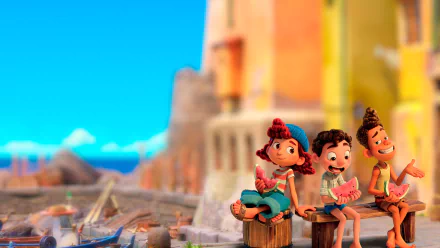 Giulia Marcovaldo Alberto Scorfano Luca Paguro movie Luca HD Desktop Wallpaper | Background Image