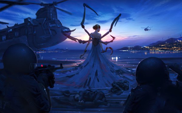 Sci Fi Women Warrior Woman Warrior HD Wallpaper | Background Image
