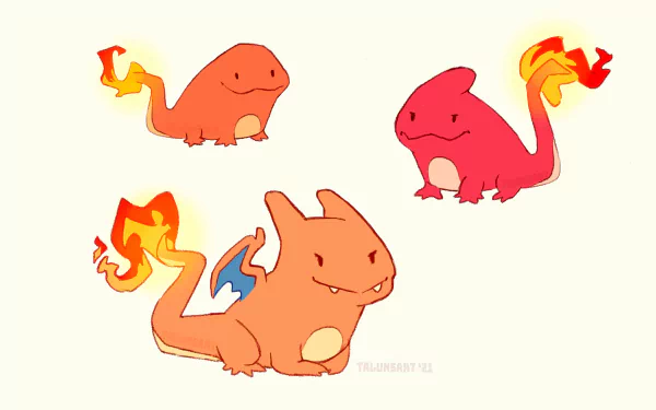 chibi Charmander (Pokémon) Charizard (Pokémon) Charmeleon (Pokémon) video game Pokemon HD Desktop Wallpaper | Background Image