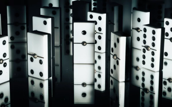 reflection man made dominos HD Desktop Wallpaper | Background Image