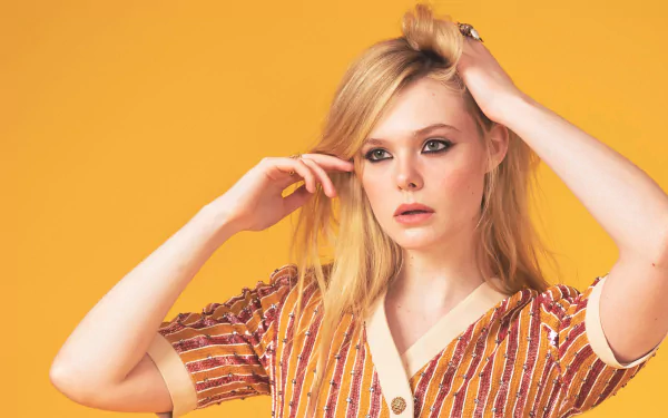 blonde actress American Celebrity Elle Fanning HD Desktop Wallpaper | Background Image