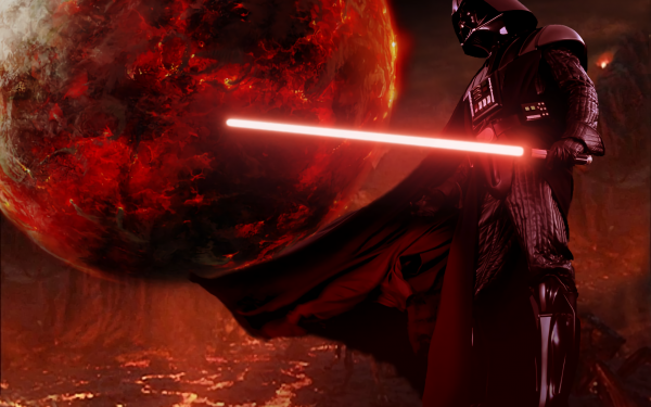 Filme Star Wars Darth Vader Lightsaber Planet Cape Helmet Red Lightsaber Sith HD Wallpaper | Hintergrund