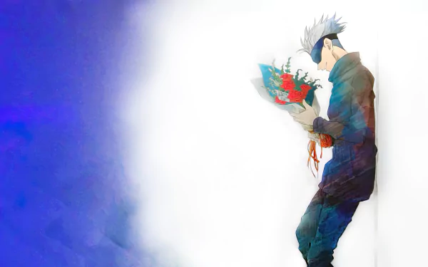 blindfold school uniform white hair Satoru Gojo Anime Jujutsu Kaisen HD Desktop Wallpaper | Background Image