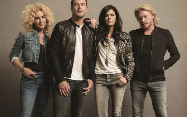 HD desktop wallpaper featuring the four members of Little Big Town posing together in casual attire on a neutral background.