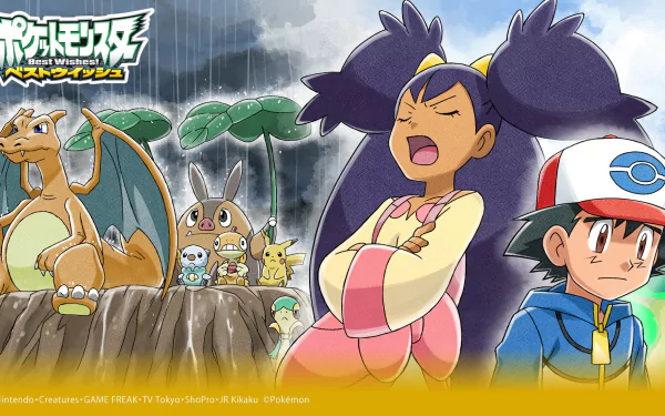 Snivy (Pokemon) Oshawott (Pokémon) Pikachu Charizard (Pokémon) Iris (Pokémon) Ash Ketchum Anime Pokemon HD Desktop Wallpaper | Background Image