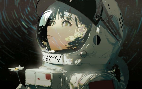 Anime Astronaut Short Hair HD Wallpaper | Background Image