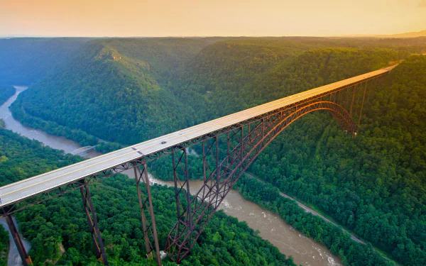  New River Gorge Bridge - Arch bridge in Victor, Fayette County, West Virginia, USA