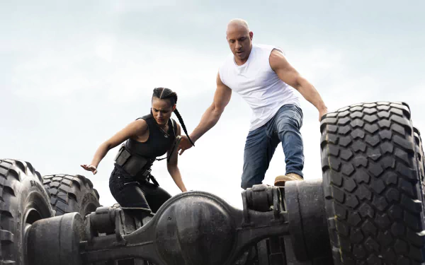 Ramsey (Fast & Furious) Nathalie Emmanuel Vin Diesel Dominic Toretto movie Fast & Furious 9 HD Desktop Wallpaper | Background Image