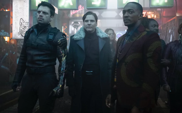 Baron Zemo Sam Wilson Anthony Mackie Sebastian Stan Bucky Barnes TV Show The Falcon and the Winter Soldier HD Desktop Wallpaper | Background Image