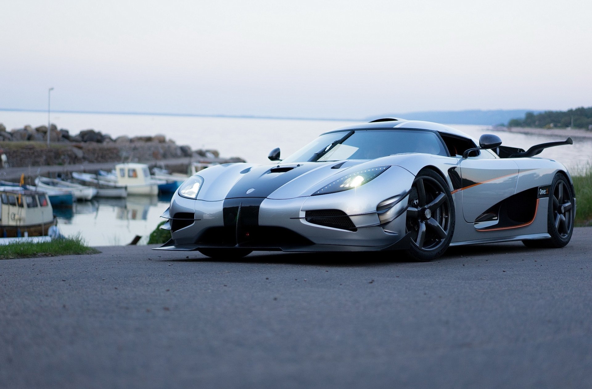 Download Silver Car Supercar Koenigsegg Car Vehicle Koenigsegg One:1 HD Wallpaper