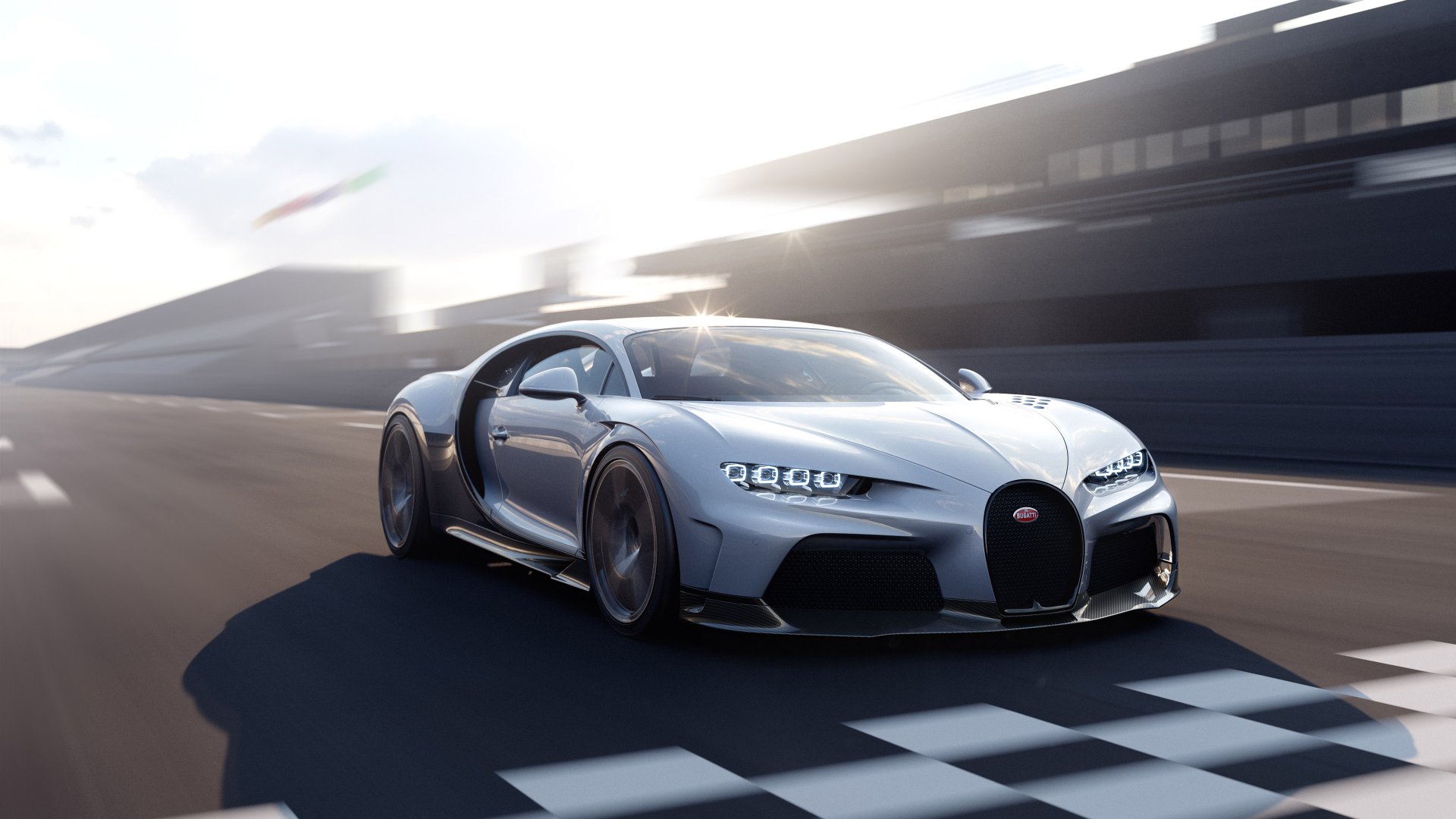 Download Silver Car Car Supercar Bugatti Bugatti Chiron Vehicle Bugatti Chiron Super Sport 4k Ultra HD Wallpaper