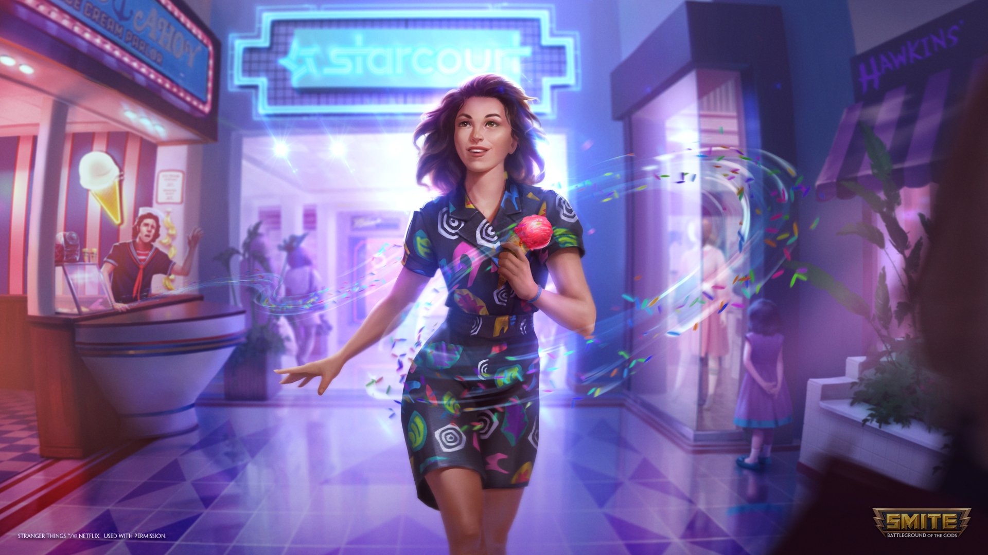 Download Eleven (Stranger Things) Scylla (Smite) Video Game Smite 4k Ultra HD Wallpaper