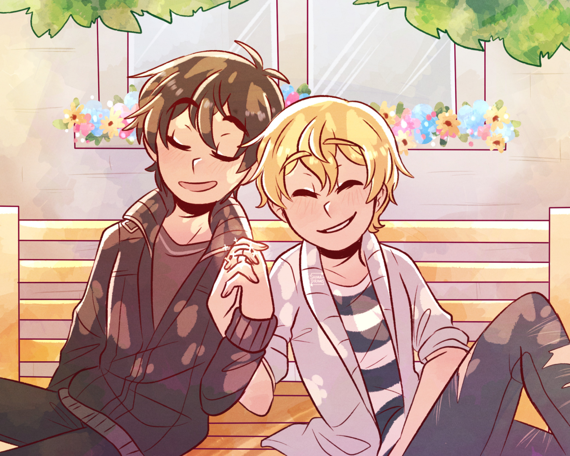 Download Black Hair Blonde Kirito (Sword Art Online) Eugeo (Sword Art Online) Anime Sword Art Online: Alicization HD Wallpaper by shima-draws