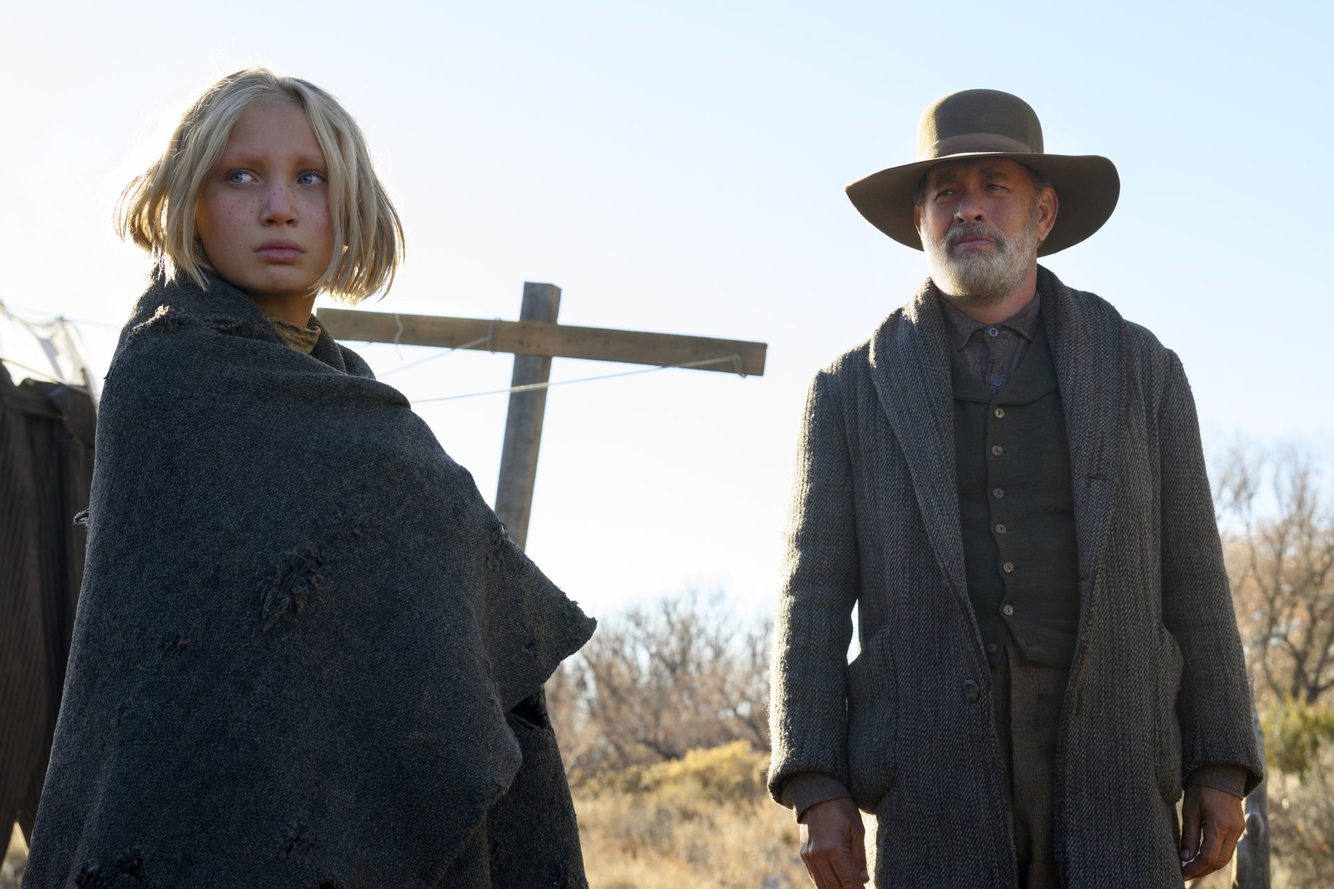 Download Helena Zengel Tom Hanks Movie News Of The World 4k Ultra HD Wallpaper