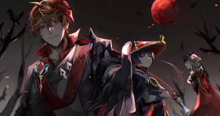 Tartaglia Childe (Genshin Impact) La Signora (Genshin Impact) Scaramouche (Genshin Impact) video game Genshin Impact HD Desktop Wallpaper | Background Image