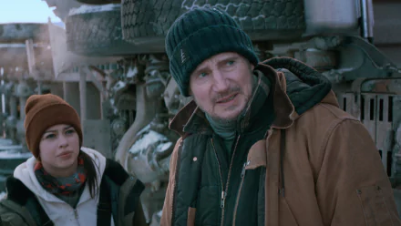 Amber Midthunder Liam Neeson movie The Ice Road HD Desktop Wallpaper | Background Image