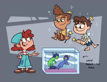 The Fairly OddParents Luca (Movie) Giulia Marcovaldo Alberto Scorfano Luca Paguro movie crossover HD Desktop Wallpaper | Background Image