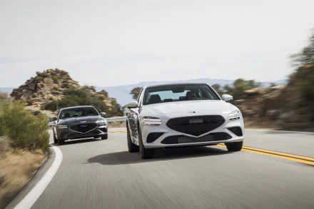  White 2022 Genesis G70 3.3T AWD