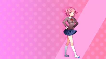 Natsuki (Doki Doki Literature Club!) video game Doki Doki Literature Club! HD Desktop Wallpaper | Background Image