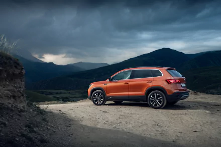  Orange 2021 Volkswagen Taos "JOY!" 4MOTION