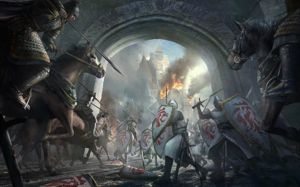 knight warrior battle video game Rise of Kingdoms HD Desktop Wallpaper | Background Image