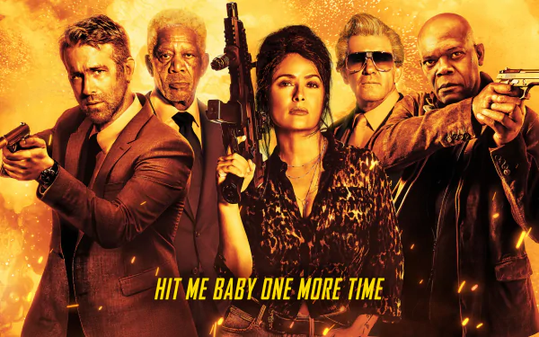 Darius Kincaid Michael Bryce Sonia Kincaid Morgan Freeman Antonio Banderas Ryan Reynolds Salma Hayek Samuel L. Jackson movie The Hitman's Wife's Bodyguard HD Desktop Wallpaper | Background Image