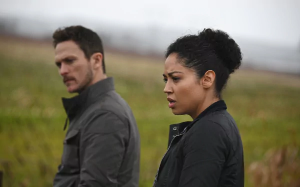 Finola Jones Riann Steele Bryan Beneventi Jonathan Tucker TV Show debris HD Desktop Wallpaper | Background Image