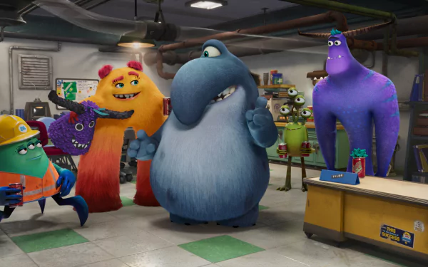 Duncan (Monsters Inc.) Cutter (Monsters Inc.) Val Little (Monsters Inc.) Fritz (Monsters Inc.) Tylor Tuskmon TV Show Monsters at Work HD Desktop Wallpaper | Background Image