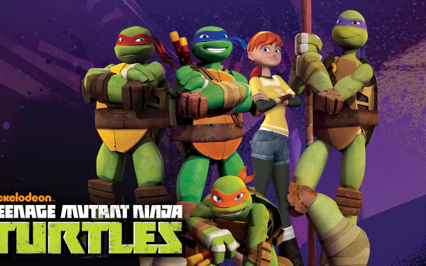 April O’Neil Michelangelo (TMNT) Leonardo (TMNT) Donatello (TMNT) Raphael (TMNT) TV Show Teenage Mutant Ninja Turtles HD Desktop Wallpaper | Background Image